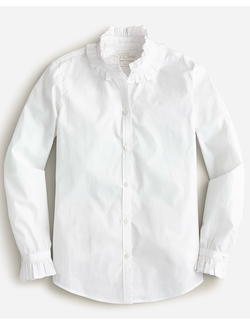 J. Crew Ruffle Button Down Shirt